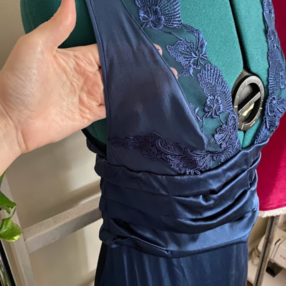 La Perla dark blue maxi nightgown, Camicia Notte Small - Picture 10 of 12